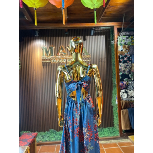 Emerald Blossom Evening Dress