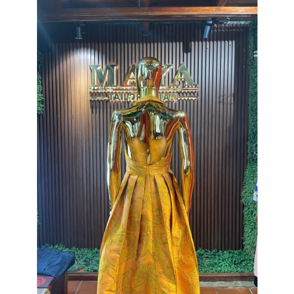 brocade evening dress